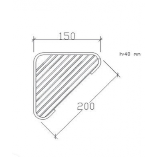 Επίτοιχη Ραφιέρα Γωνιακή Βαρέως Τύπου 15x15cm Tema 74022 Inox Επίτοιχη Ραφιέρα Γωνιακή Βαρέως Τύπου 15x15cm Tema 74022 Inox